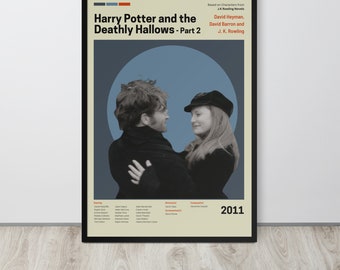 Movie Poster | The Deathly Hallows Part 2 (Set- 16/30) | Premium Framed Poster | Mid Century Modern Art | Potterhead Gift