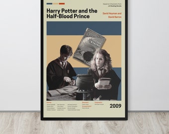 Movie Poster | The Half-Blood Prince (Set- 6/10) | Premium Framed Poster | Mid Century Modern Art | Potterhead Gift | Decor
