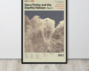 Movie Poster | The Deathly Hallows Part 2 (Set- 10/30) | Premium Framed Poster | Mid Century Modern Art | Potterhead Gift