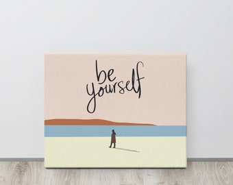 Sii te stesso - Inspiring Canvas Wall Art / Motivational Quote Decor / Empowering Office Accent / Poster minimalista / Inspirational Art