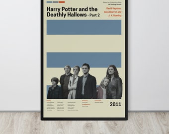 Movie Poster | The Deathly Hallows Part 2 (Set- 30/30) | Premium Framed Poster | Mid Century Modern Art | Potterhead Gift