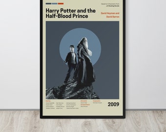 Movie Poster | The Half-Blood Prince (Set- 8/10) | Premium Framed Poster | Mid Century Modern Art | Potterhead Gift | Decor