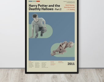 Movie Poster | The Deathly Hallows Part 2 (Set- 20/30) | Premium Framed Poster | Mid Century Modern Art | Potterhead Gift