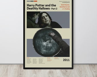 Movie Poster | The Deathly Hallows Part 2 (Set- 11/30) | Premium Framed Poster | Mid Century Modern Art | Potterhead Gift