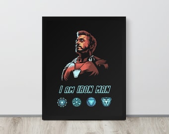 I am Iron Man - Poster | Marvel Art | Wall Art | Tony Stark | Fan Art | Man Cave Gift | Marvel Poster | Avengers Poster | Home Decor