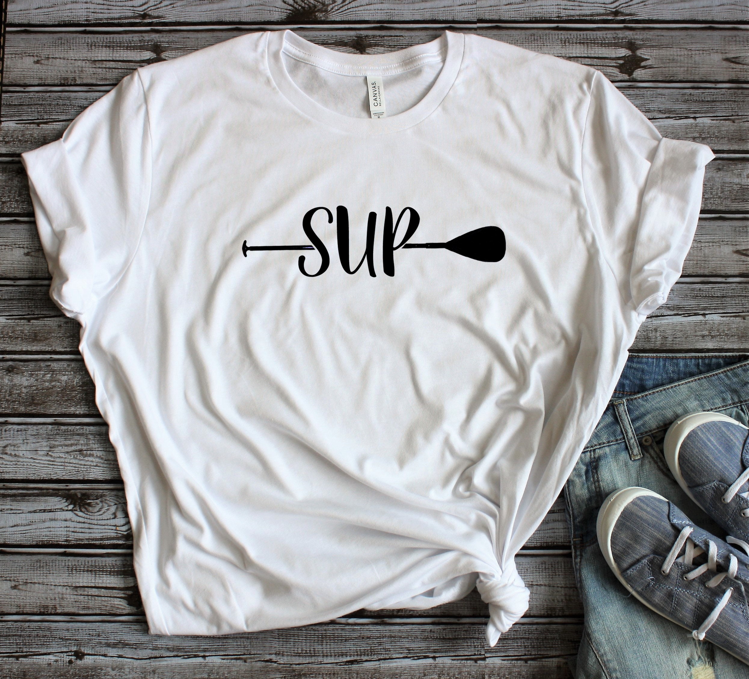 T-shirt SUP Surf Stand Up Paddle Board Femmes - Design Surf - Coupe Classique, Léger - Cadeau Pour Pagayeuses