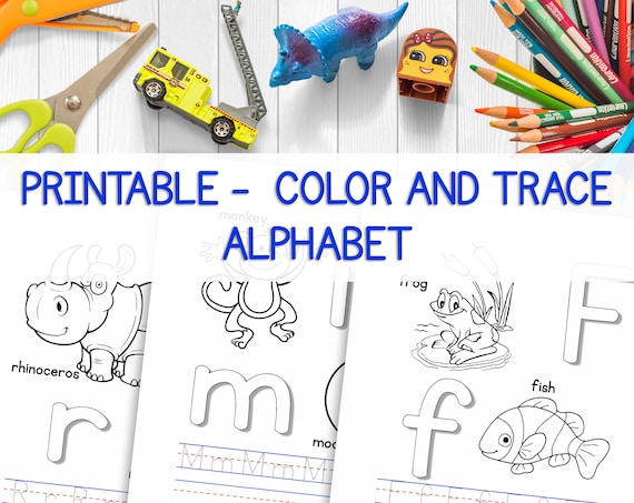 Printable Preschool Tracing Worksheet Alphabet Preschool | Etsy