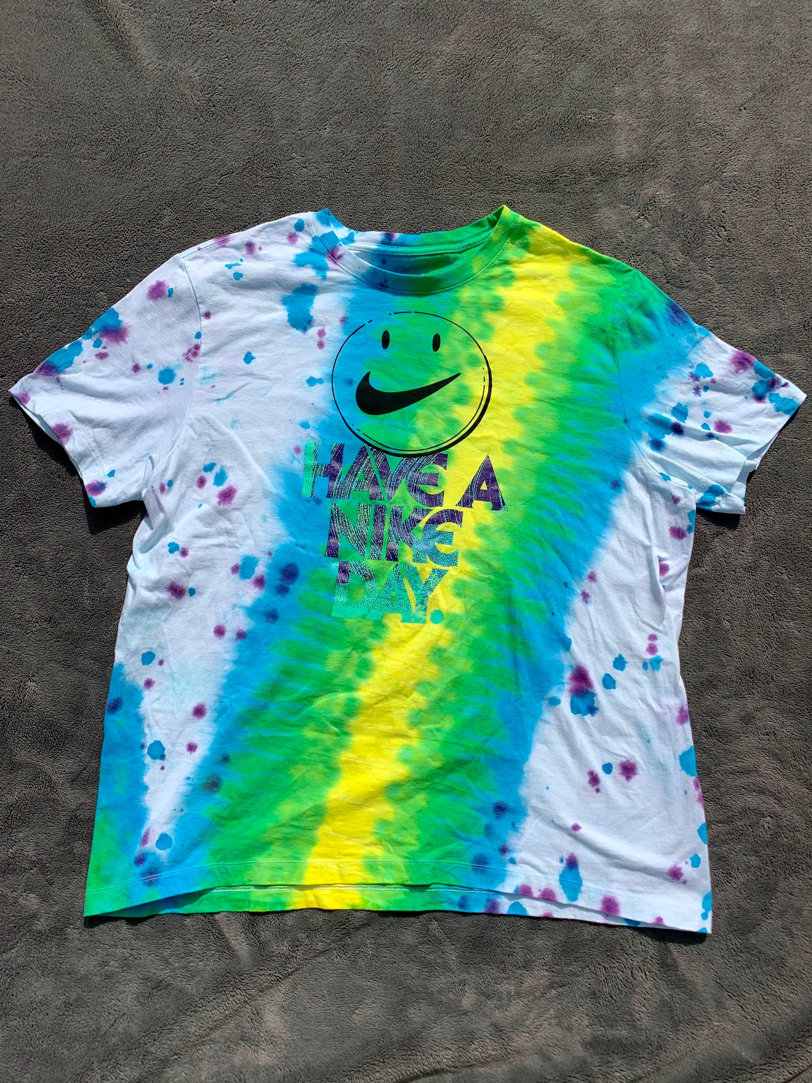 Tie Dyed Nike T-shirt Have A Nike Day/mens 2XL | Etsy