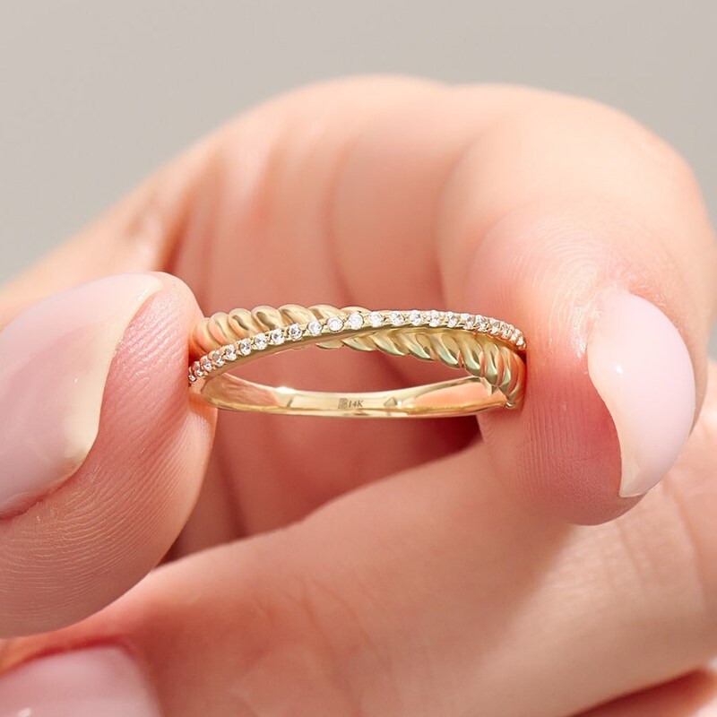 Two Tone Rope Ring - Etsy