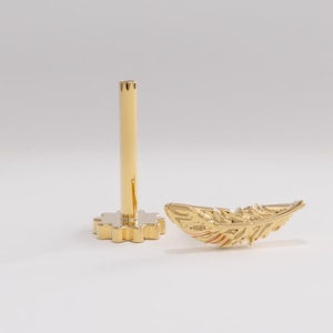Feather Stud Piercing, 14k Solid Gold Minimalist Earring Stud, Womens Dainty Helix Piercing , Conch Gold Earring, Angel Wing Earlobe Stud