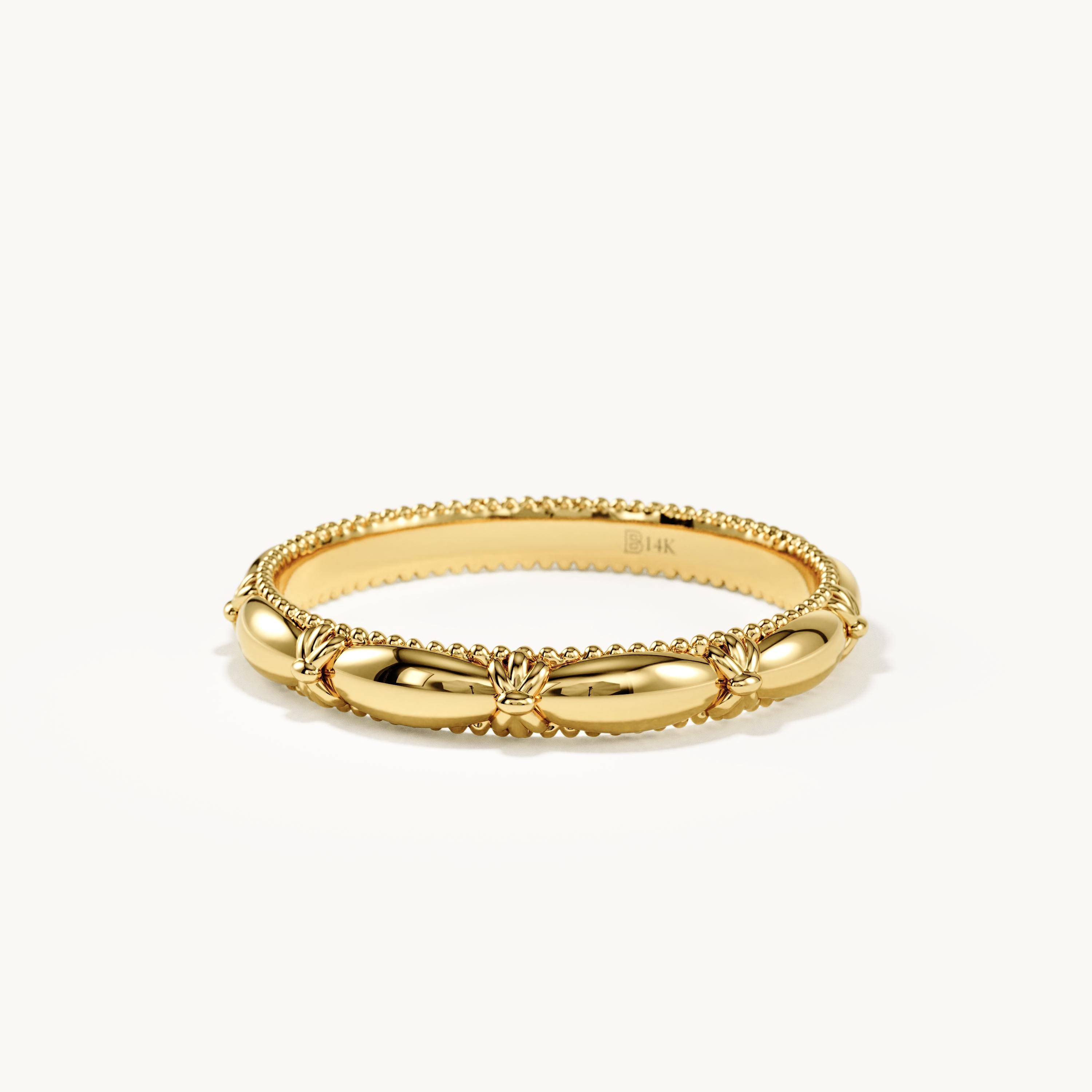 Engraved Vintage Victorian Wedding Ring