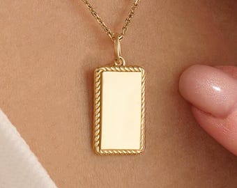 Custom Handwriting Pendant Necklace, 14k Solid Gold Personalized Pendant, Engraved Necklace, Signature Remembrance Jewelry Gift for Her