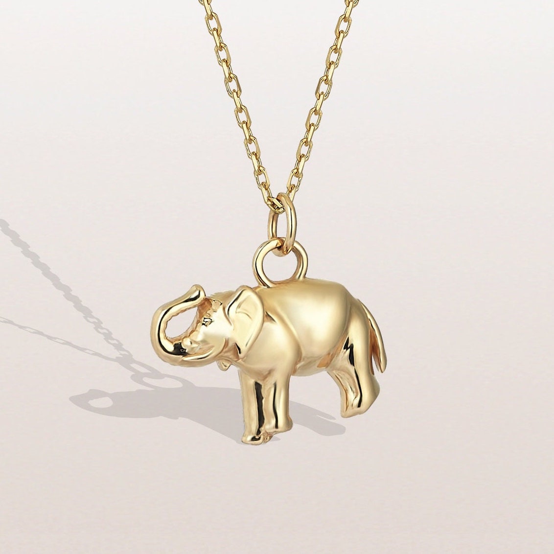 Gold Elephant Necklace, Small Pendant, 2mm Curb Chain, Necklace For Women,  Lifetime Replacement Guarantee - Yahoo Shopping
