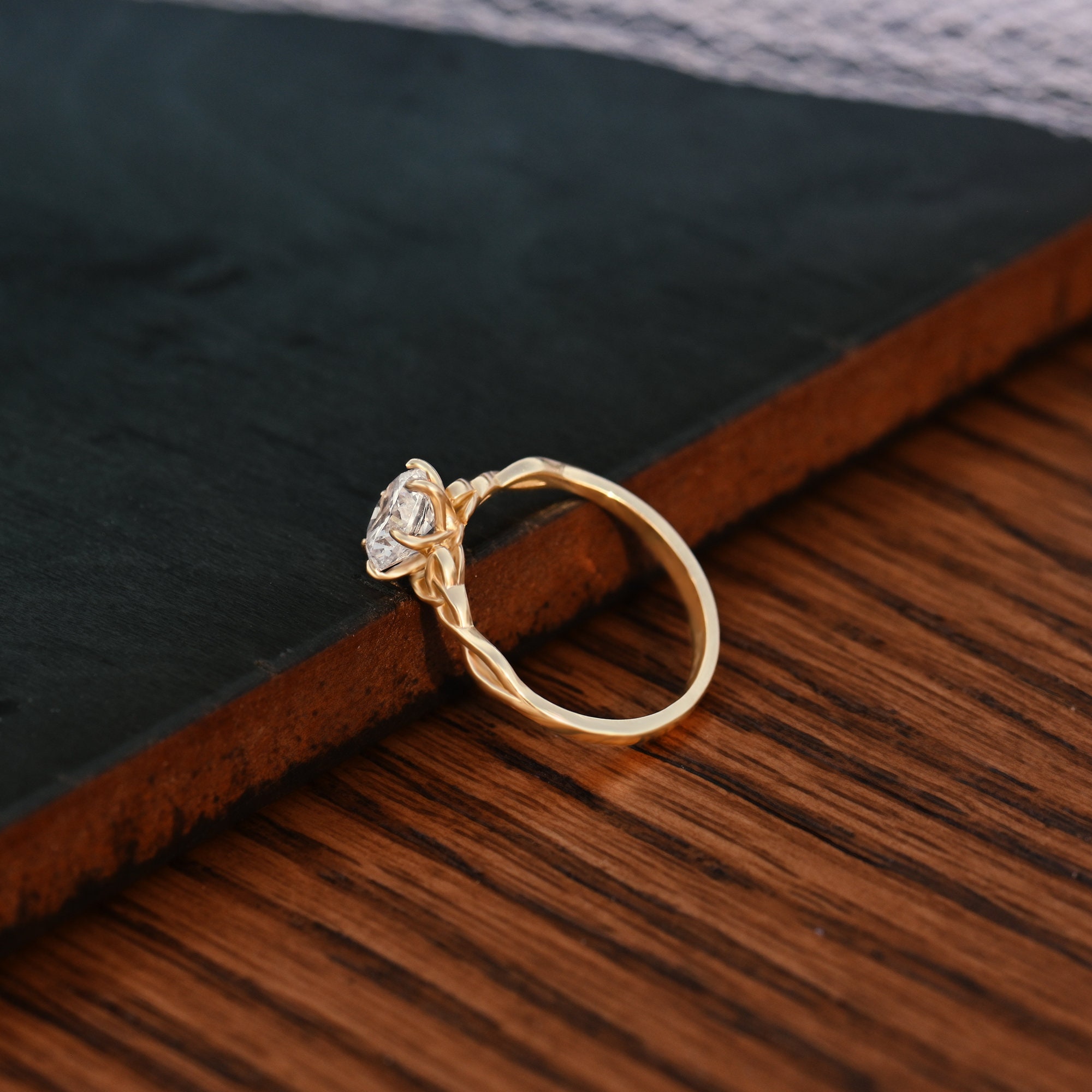 フィリップ クランジ Twist Ring 鉄 ゴールド ガーネット14k