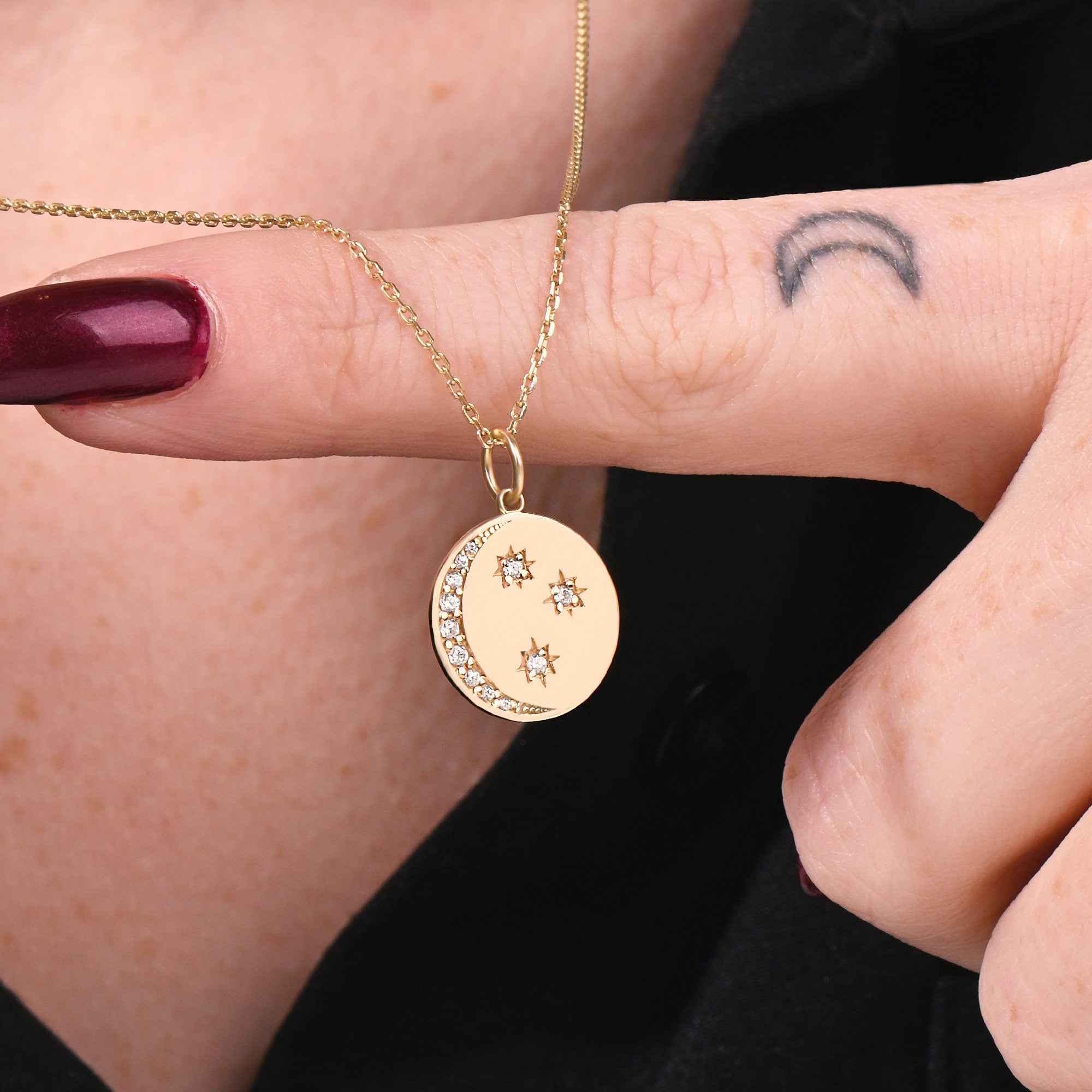 14k Gold Plated Moon Face Charm Pendant,Star Charm,jewelry charms,crescent  moon Charm,gold moon charm,Shell Carved Moon Star Charm – Annies little  things