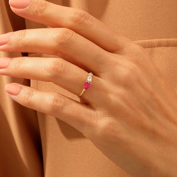 East west shop cz ring