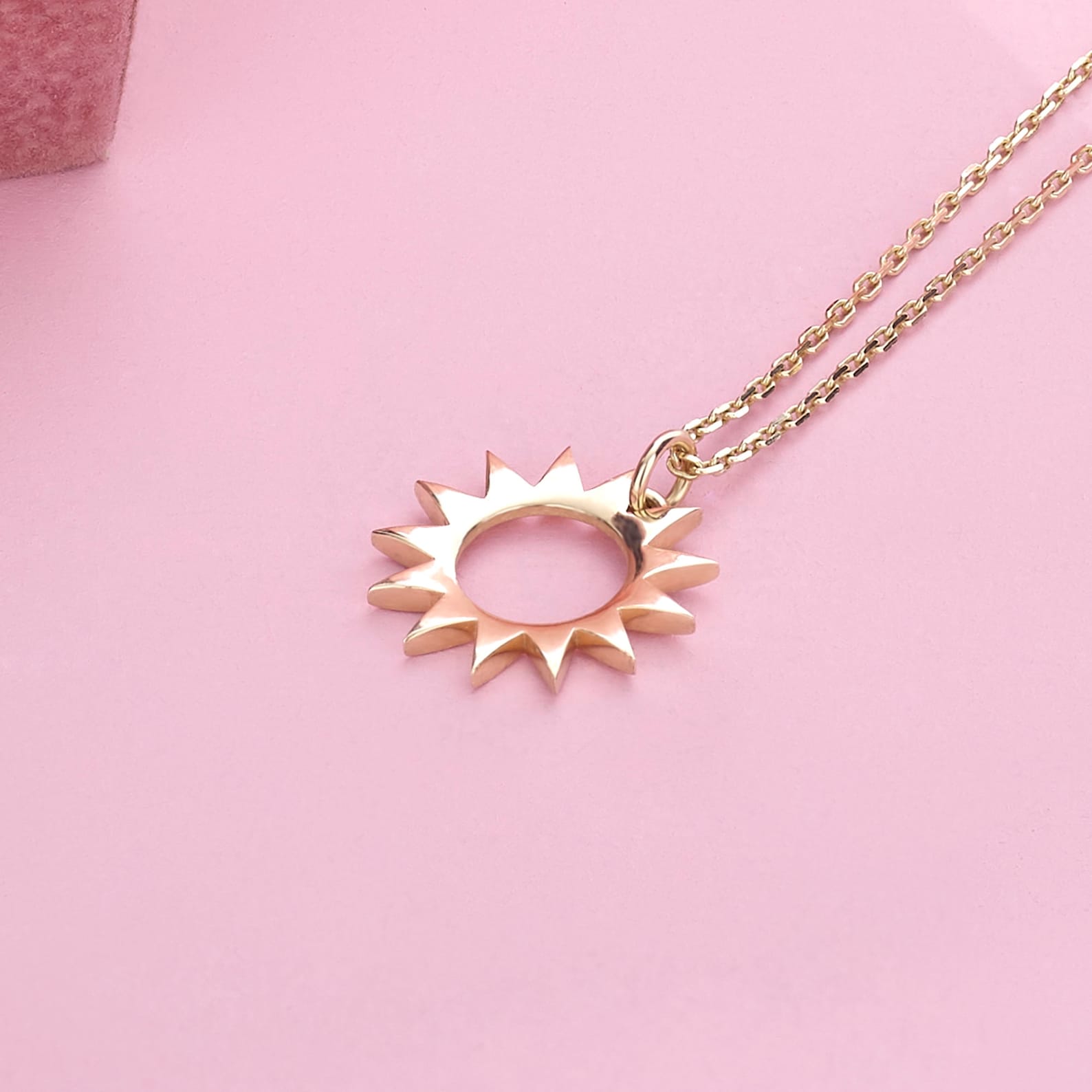 14k Solid Gold Sun Pendant Sunshine Pendant Minimalist Sun Etsy UK
