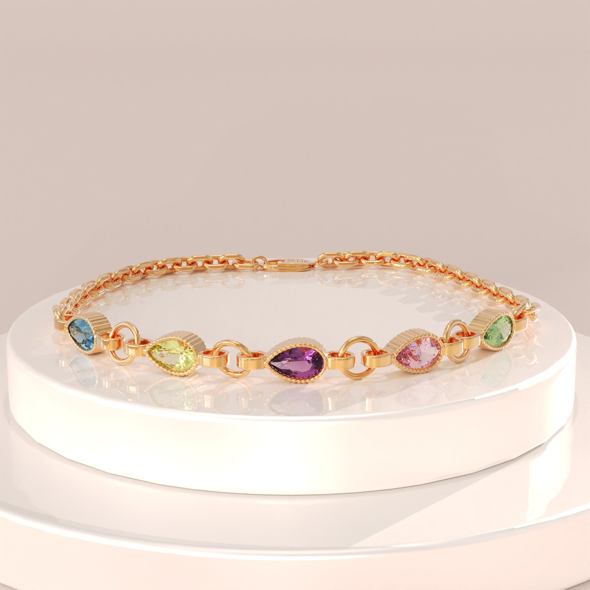 Gemstone outlet bracelet gold