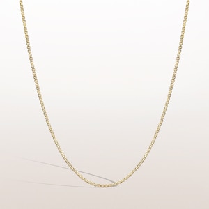 14k Solid Gold Box Chain Necklace, Simple Layering Necklace, Womens Link Chain, Real Gold Stackable Chain, Minimalist and Dainty Jewelry image 2