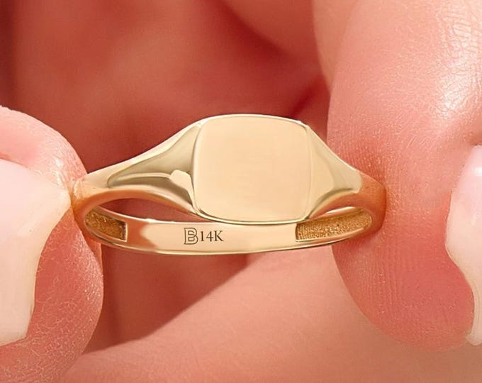 ヴィンテージ 9ct ゴールド シグネット リング 4.1g 英国ホールマーク