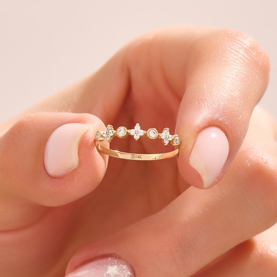 Gold wedding rings with brilliant | Fruugo AE