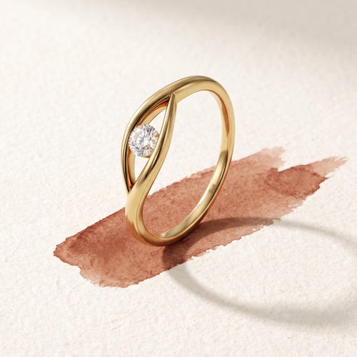 Evil Eye Ring, Minimalist Bypass Promise Ring, 14K Solid Gold Diamond Protection Ring, Spiritual Gift for Her
