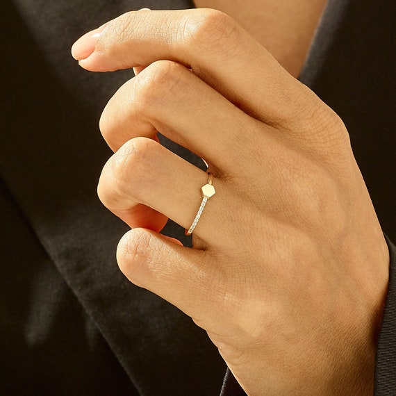 Pave cheap pinky ring