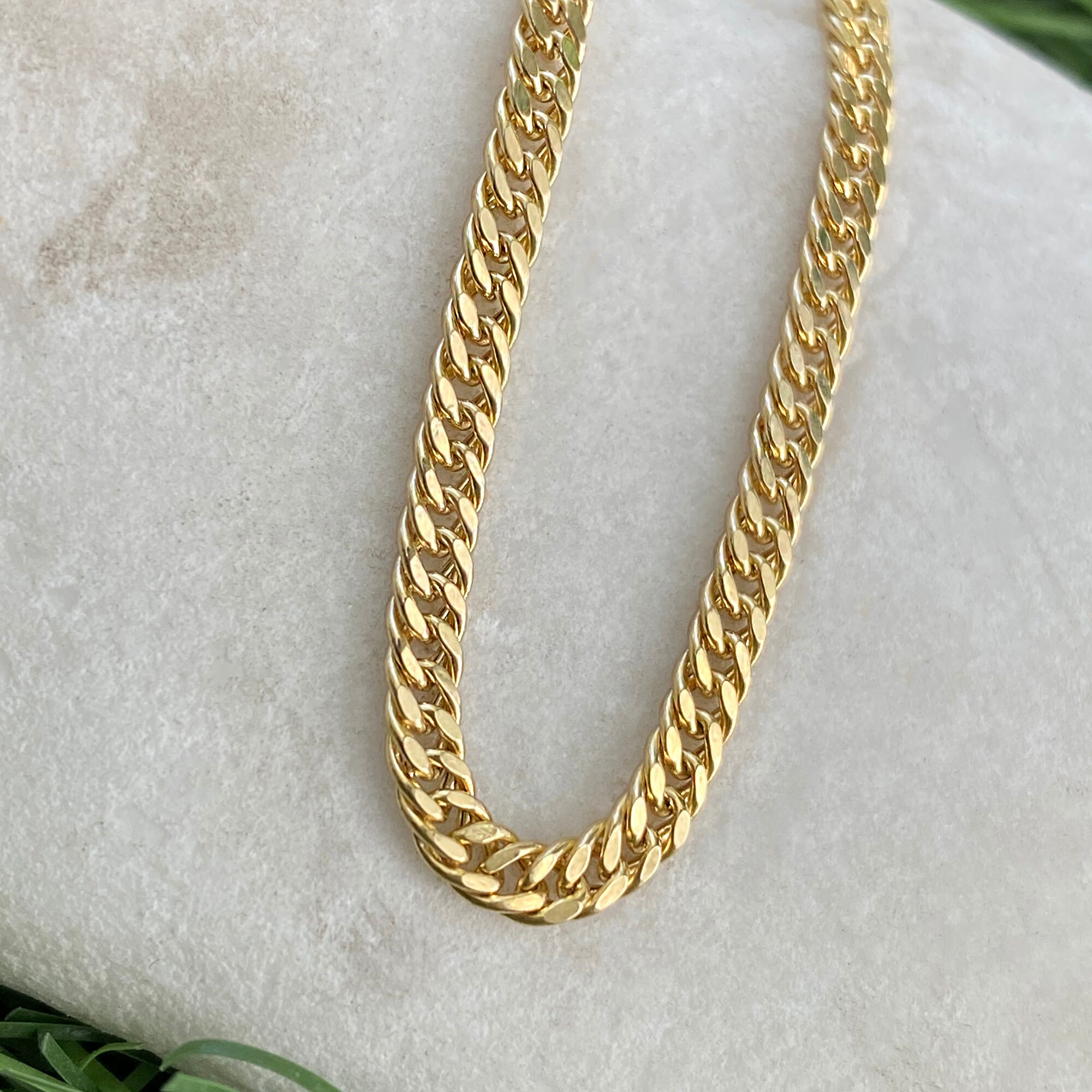 14k Solid Gold Cuban Links Bracelet Delicate Chain Bracelet - Etsy ...