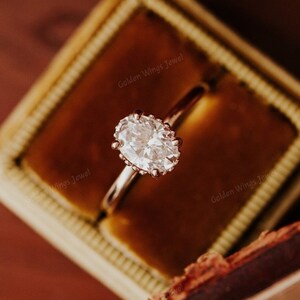 1CT Oval Moissanite Diamond Ring, Milgrain Solitaire, Oval Engagement Ring, Classic Oval Diamond Ring Gift, Oval Ring, Solitaire Ring,