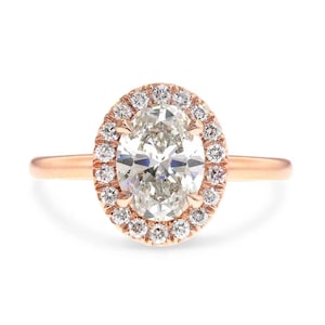 1ct ovaler Moissanit-Diamantring mit Heiligenschein aus rundem Moissanitring, ovaler Diamantring, ovaler Heiligenschein-Verlobungsring, 1 Karat ovaler Moissanitring