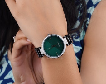 Watch for Her Van Heusen Diamond Iced Out Studded Watch