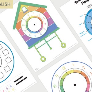 Learn to tell time printout bundle | Homeschool Resources Learning Montessori Materials | Learning To Tell Time