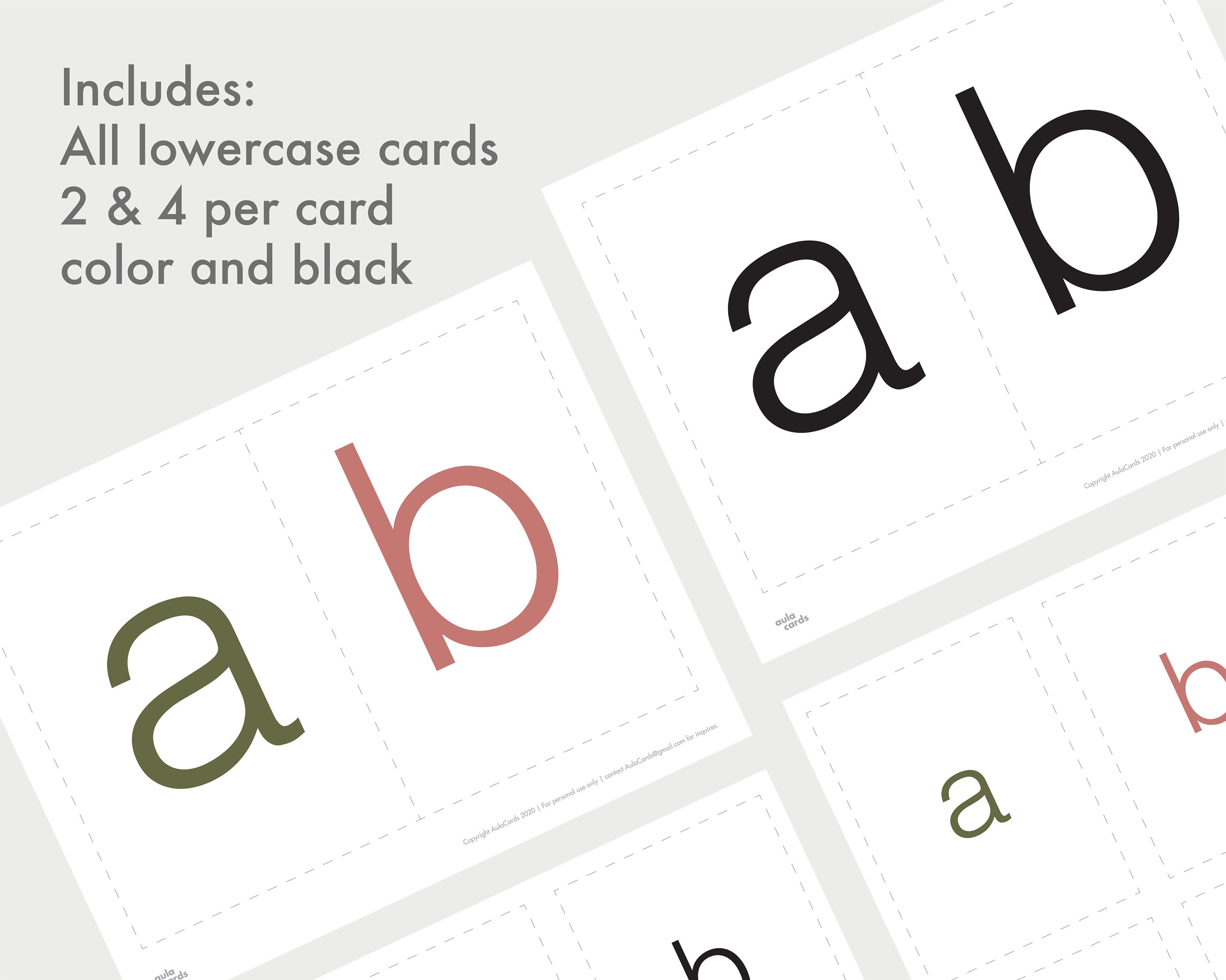 ABC Digital Montessori Flashcards Printable Alphabet Cards Etsy
