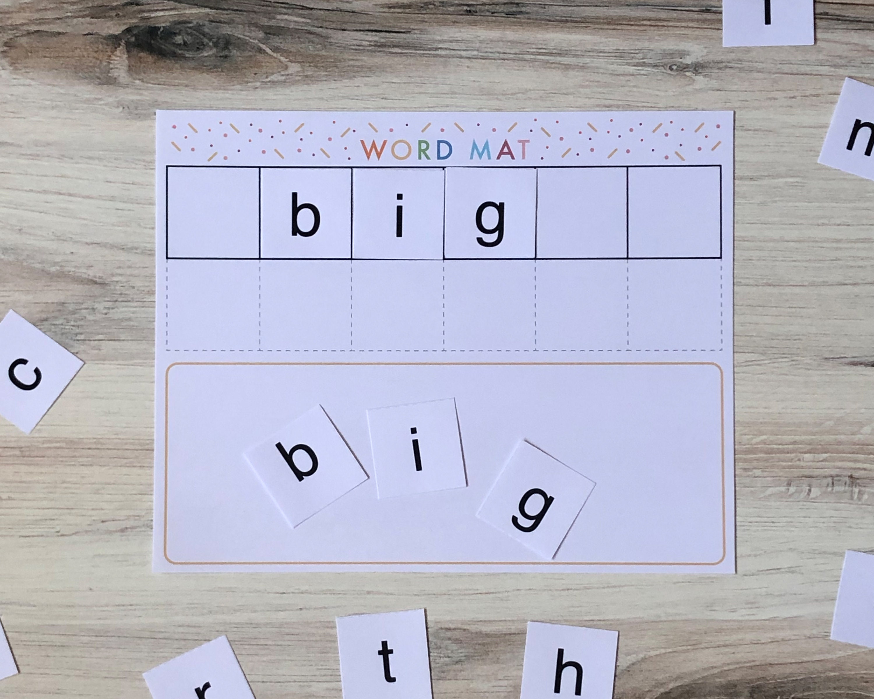 Matching letter game Printable Letter and Spelling Game | Etsy
