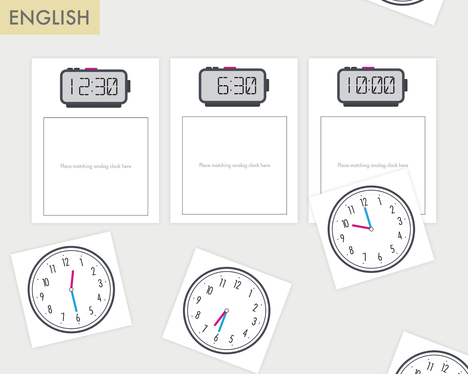 Digital & Analog Flashcard Matching Game Homeschool Resources Learning