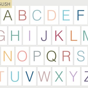 Cartes mémoire Montessori numériques ABC | Cartes alphabet imprimables | Matériel éducatif ABC pour tout-petits et préscolaires | Enseignement à la maison et garderies