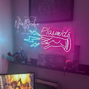 Gaming Power Hand with Lightning Bolts - LED Neon Sign, Custom Neon, Neon Light