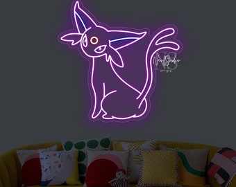 Japanese ANIME Character Purple Cat - LED Neon Sign, Custom Neon, Neon Light