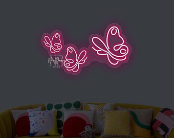 BUTTERFLYS Japanese Game Symbol - LED Neon Sign, Custom Neon, Neon Light