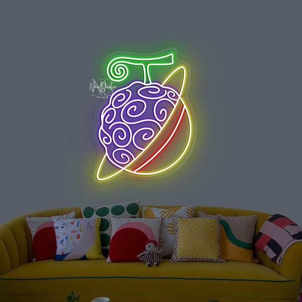 Devil Fruit GOMU GOMU no mi Anime - LED Neon Sign, Custom Neon, Neon Light