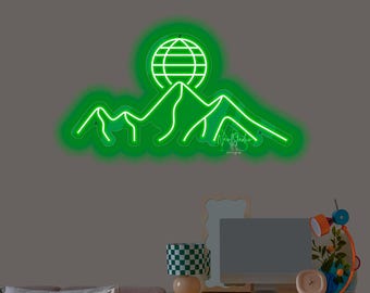 Alan Horror Mountain Gaming Bar - LED Neon Sign, Atmospheric Neon Light for Gaming Room, Custom Horror Game Decor, Unique Gift for Fans