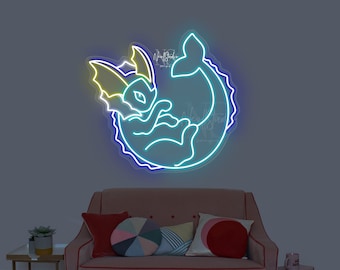 WATER BEAST Fish Fox Japanese ANIME Сharacter - Led Neon Sign, Custom Neon, Neon Light