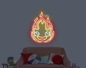 Fire Demon ANIME Сharacter - LED Neon Sign, Custom Neon, Neon Light, Handmade Neon Sign