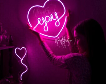 Personalized LED Neon Sign – Custom Name Neon Sign for Wedding, Home, Bar, Business – Neon Light Gift – Room Decor Sign