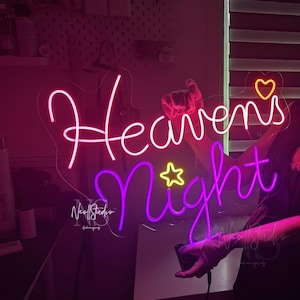 HEAVENS NIGHT Horror Game Symbol - LED Neon Sign, Custom Neon, Neon Light