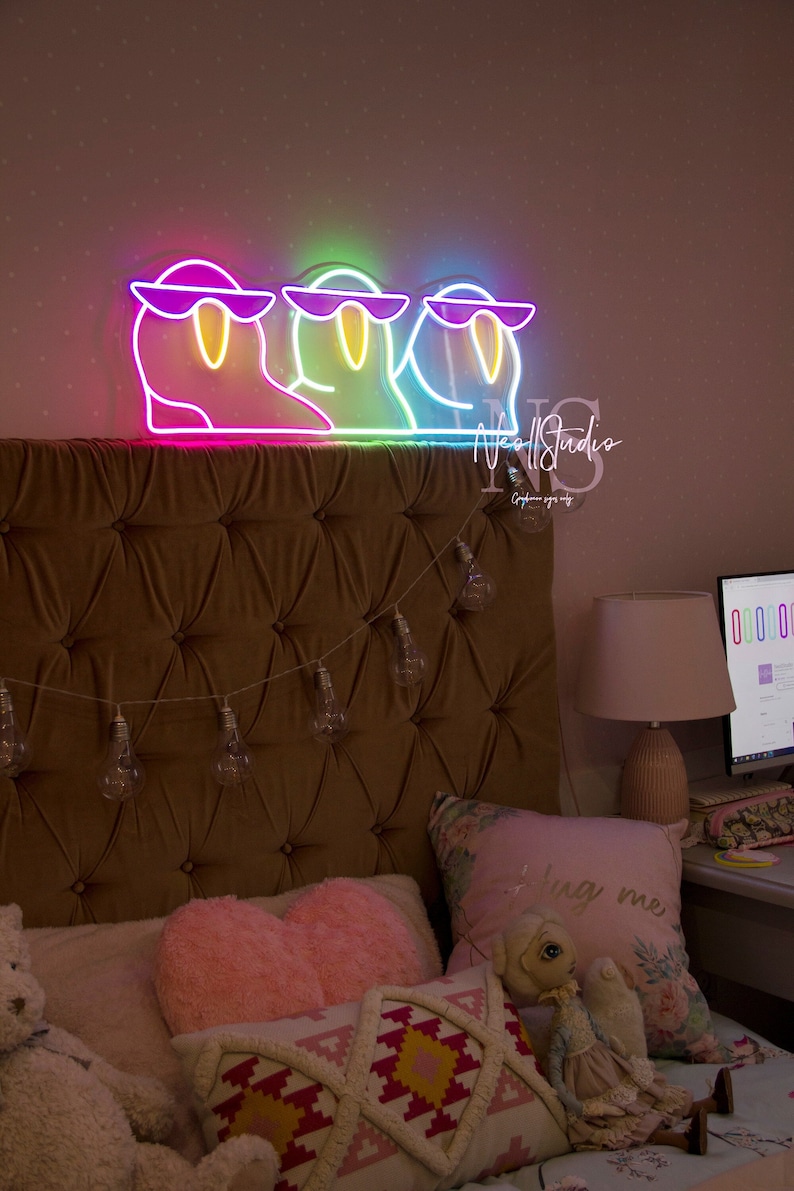 Letrero de neón de loro, lámpara de pared LED con forma de pájaro, decoración tropical para habitaciones, pájaros divertidos con gafas de sol, arte de pared de neón colorido, regalo para amantes de las aves. imagen 1