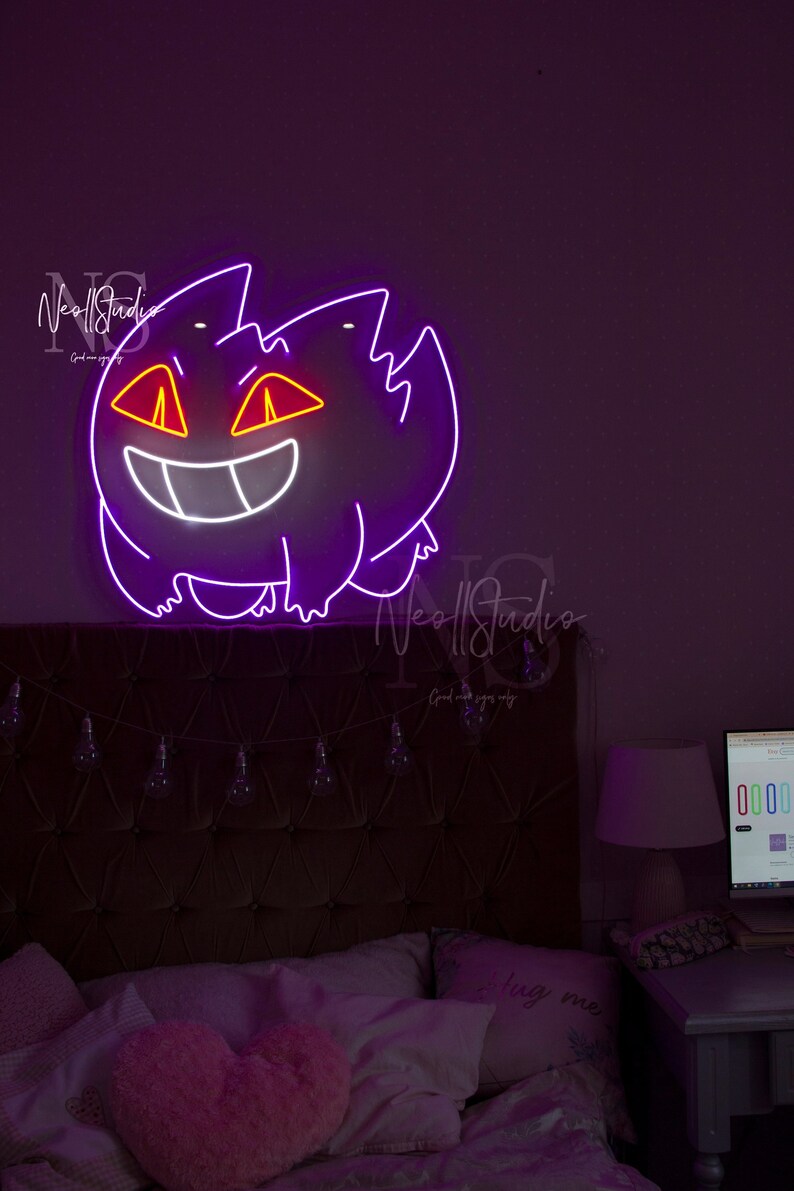 GENGAR LED Neon Sign Custom Neon Neon Light Etsy