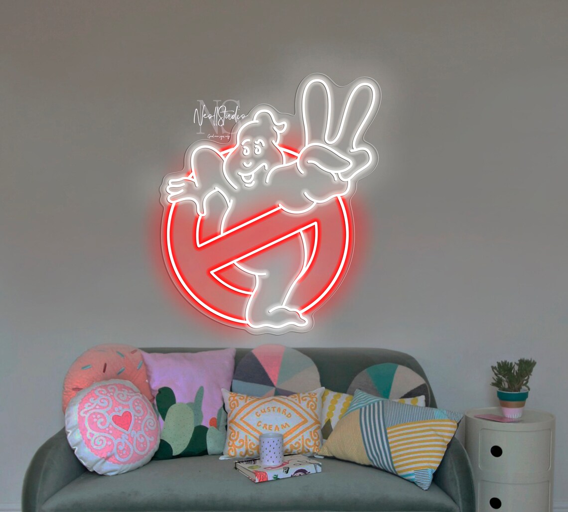 GHOSTBUSTERS 80s Logo Ghost LED Neon Sign Custom Neon Neon - Etsy