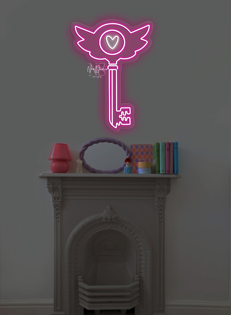 Key Neon HAZBIN Room Key - LED Neon Sign, Custom Neon, Neon Light - Etsy