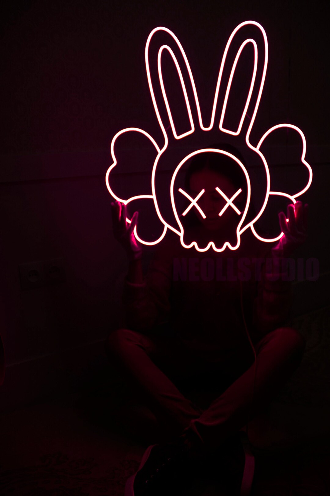 KAWS RABBIT Pop Art LED Neon Sign Custom Neon Neon Light Etsy